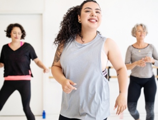 Group of women taking a fitness class