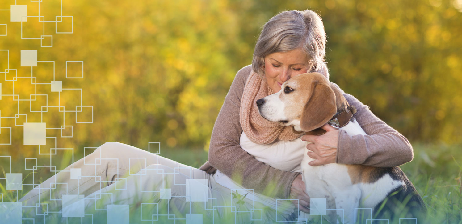 Retiree with her dog