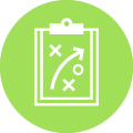 icon graphic of a strategy