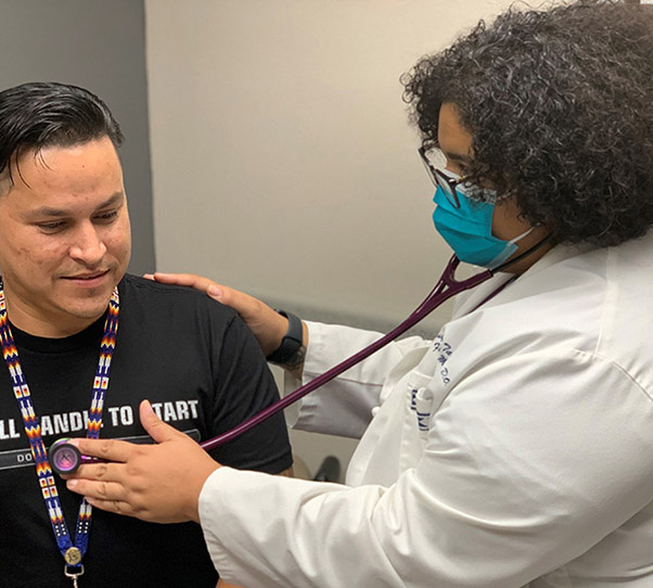 Dr. Tammy Tandberg-Willcox sees a patient at Choctaw Nation Health Clinic