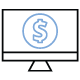 Calendario de escritorio con el signo del dólar en la pantalla